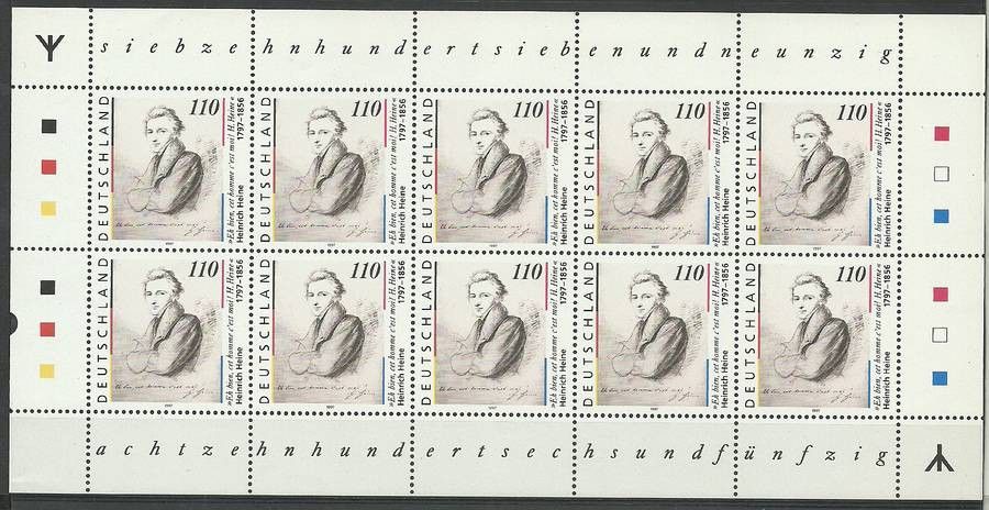 Znaczek Niemcy 1997 Mi ark 1962 Czyste **
