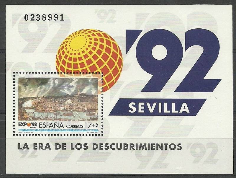 Znaczek Hiszpania 1992 Mi bl 43 Czyste **