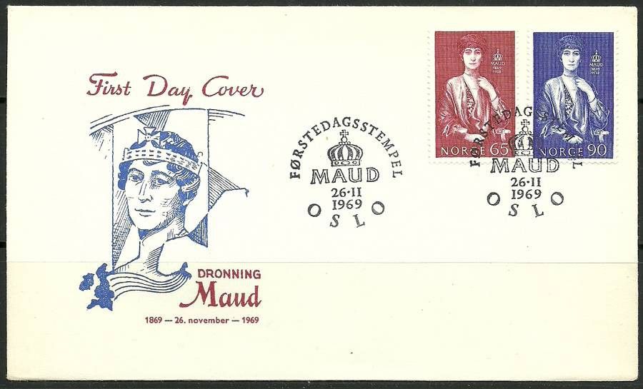 Znaczek Norwegia 1969 Mi 598-599 FDC