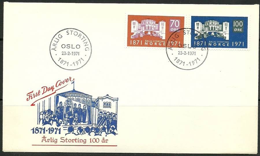 Znaczek Norwegia 1971 Mi 621-622 FDC