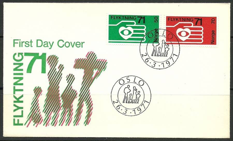 Znaczek Norwegia 1971 Mi 623-624 FDC