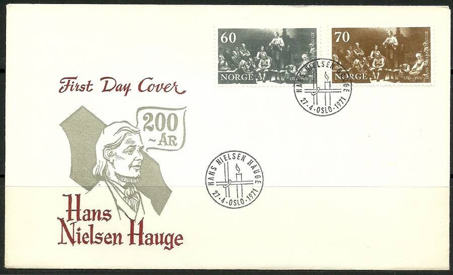 Znaczek Norwegia 1971 Mi 625-626 FDC