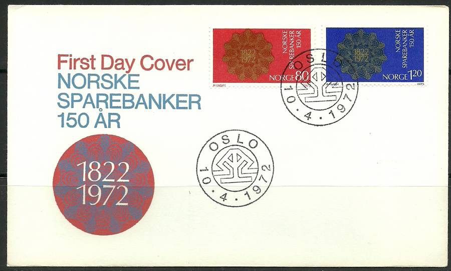 Znaczek Norwegia 1972 Mi 635-636 FDC