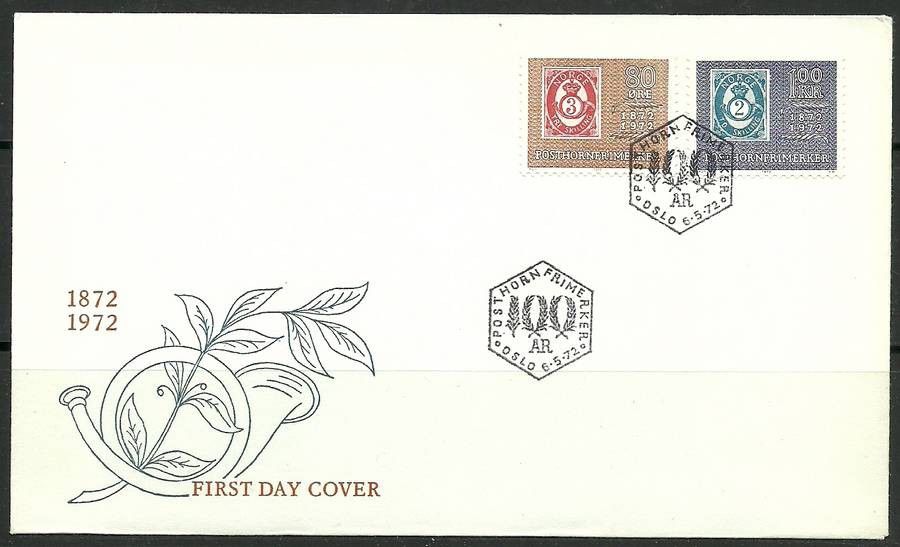 Znaczek Norwegia 1972 Mi 637-638 FDC