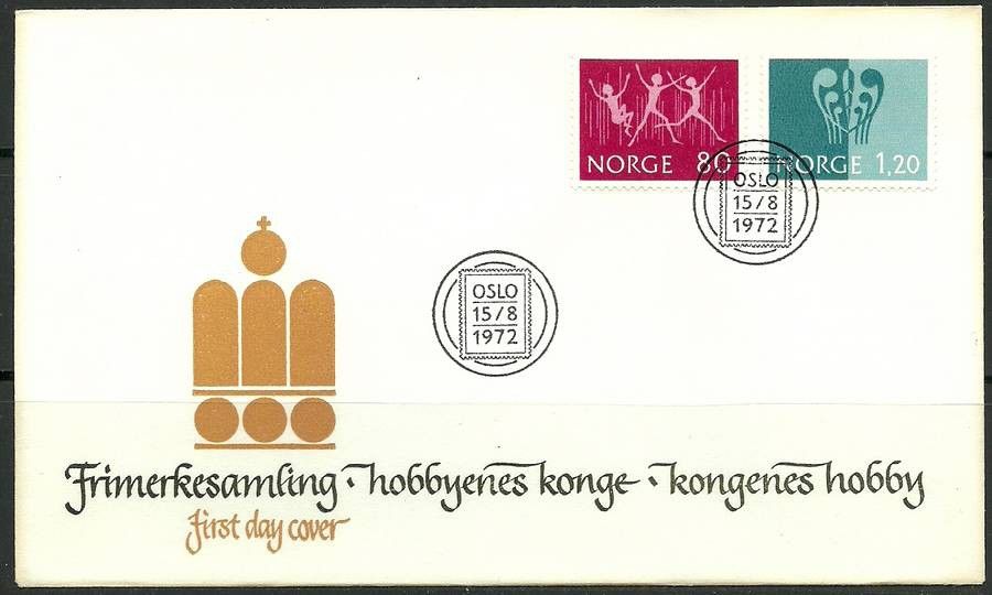 Znaczek Norwegia 1972 Mi 645-646 FDC