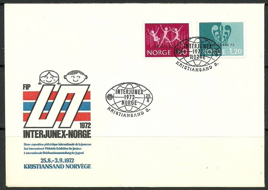 Znaczek Norwegia 1972 Mi 647-648 FDC