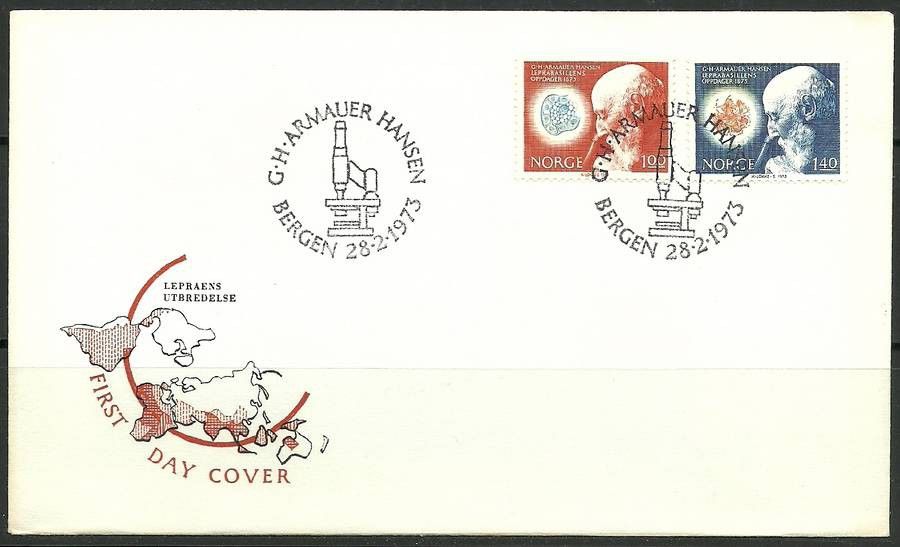 Znaczek Norwegia 1973 Mi 658-659 FDC