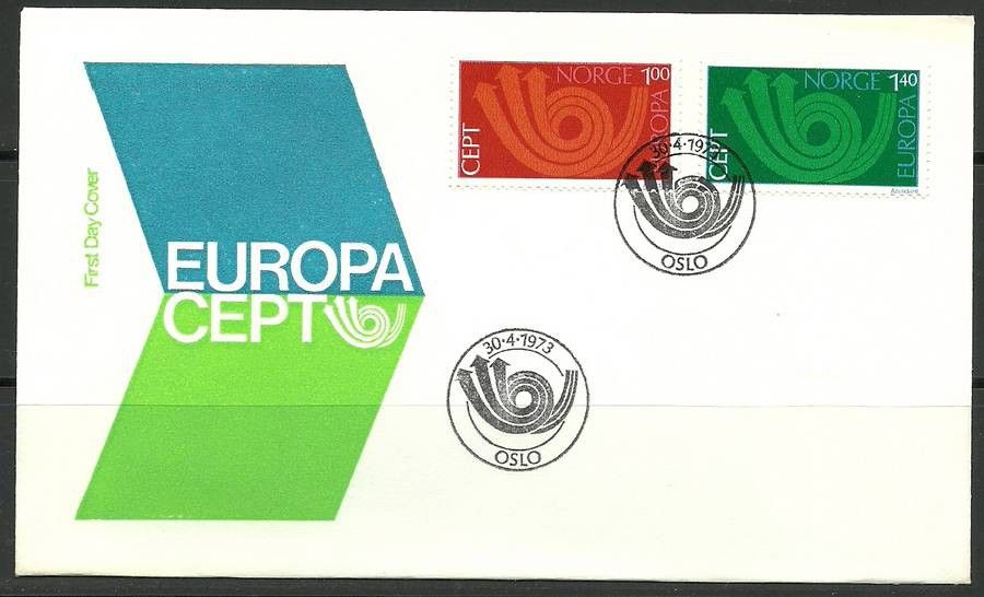 Znaczek Norwegia 1973 Mi 660-661 FDC