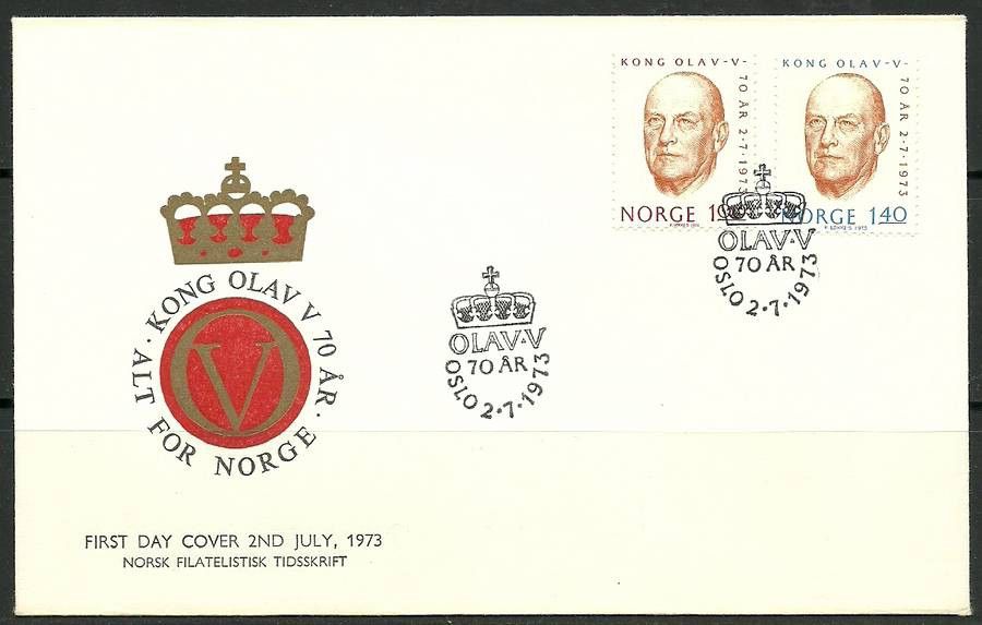 Znaczek Norwegia 1973 Mi 664-665 FDC