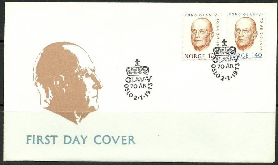 Znaczek Norwegia 1973 Mi 664-665 FDC
