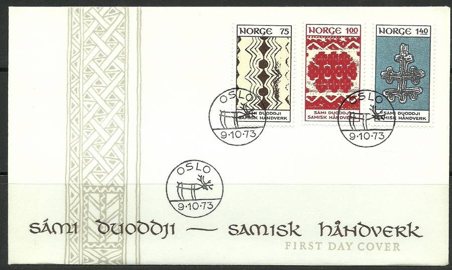 Znaczek Norwegia 1973 Mi 668-670 FDC