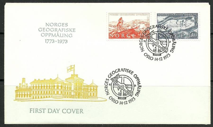 Znaczek Norwegia 1973 Mi 674-675 FDC