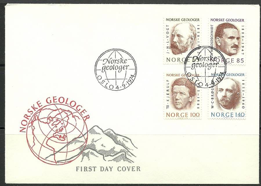 Znaczek Norwegia 1974 Mi 687-690 FDC