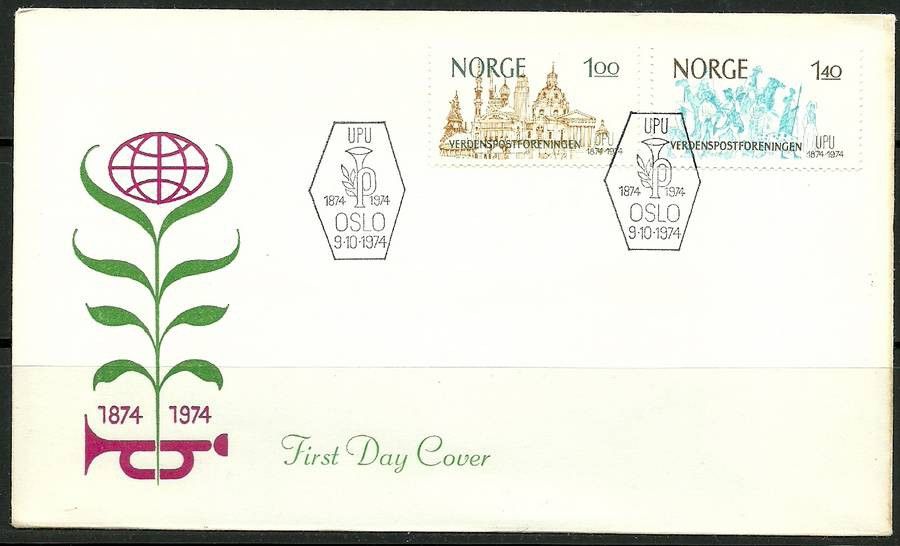 Znaczek Norwegia 1974 Mi 691-692 FDC