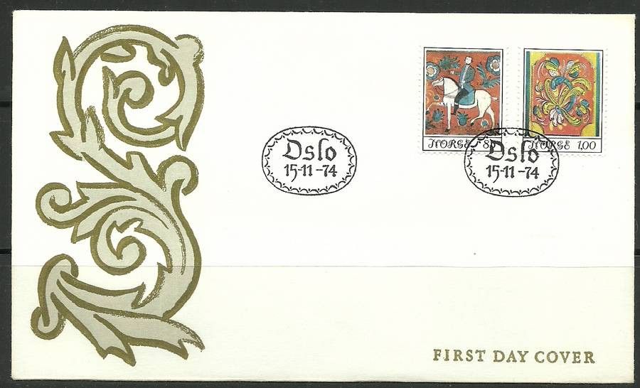 Znaczek Norwegia 1974 Mi 693-694 FDC