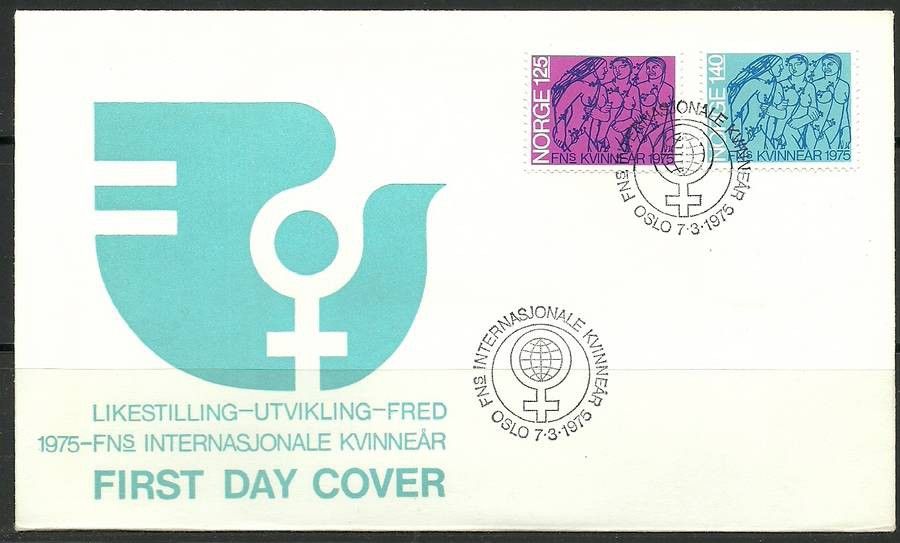 Znaczek Norwegia 1975 Mi 698-699 FDC