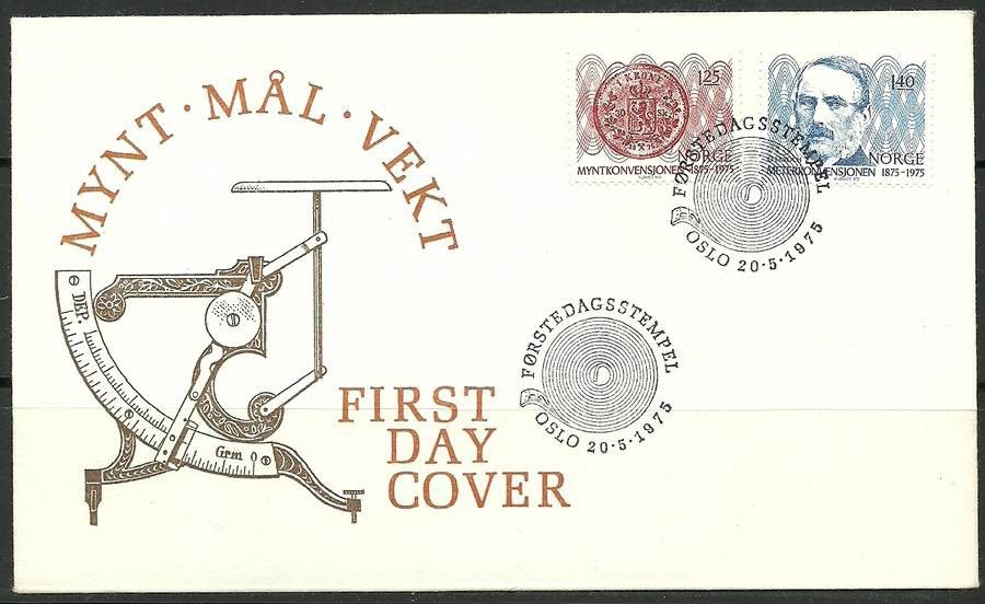 Znaczek Norwegia 1975 Mi 703-704 FDC