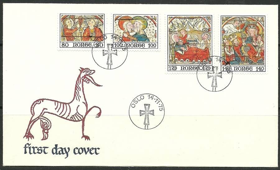 Znaczek Norwegia 1975 Mi 714-717 FDC