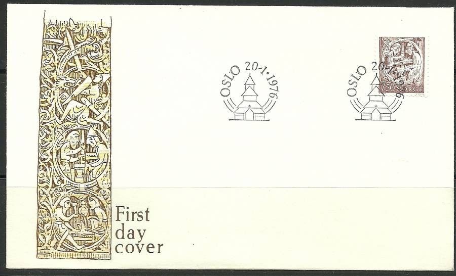 Znaczek Norwegia 1976 Mi 718 FDC