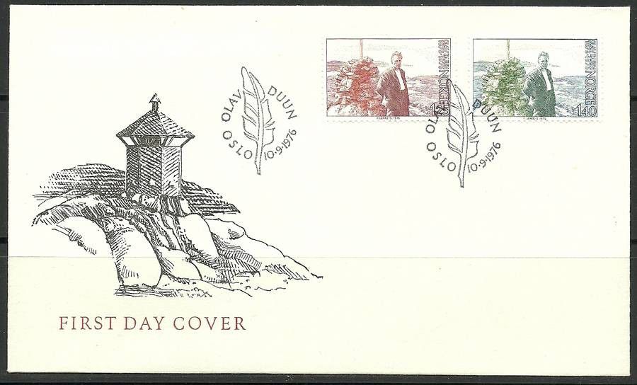 Znaczek Norwegia 1976 Mi 730-731 FDC