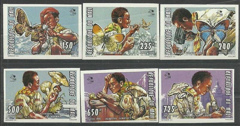 Znaczek Mali 1995 Mi 1351-1356B Czyste **