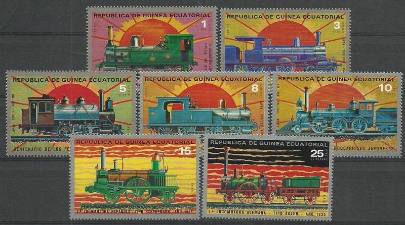 Znaczek Gwinea Równikowa 1972 Mi 147-153 Czyste **