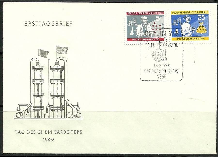 Znaczek NRD / DDR 1960 Mi 800+803 FDC