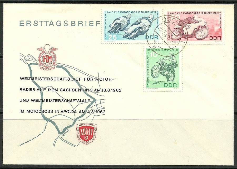 Znaczek NRD / DDR 1963 Mi 972-974 FDC