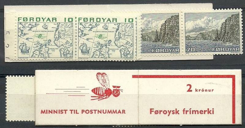 Znaczek Wyspy Owcze 1975 Mi mh 8+11 Czyste **