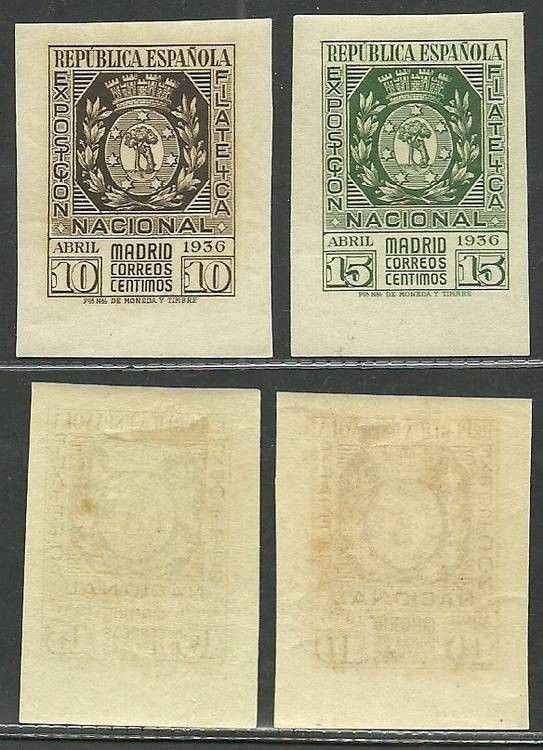 Znaczek Hiszpania 1936 Mi 679-680 Z podlepką *