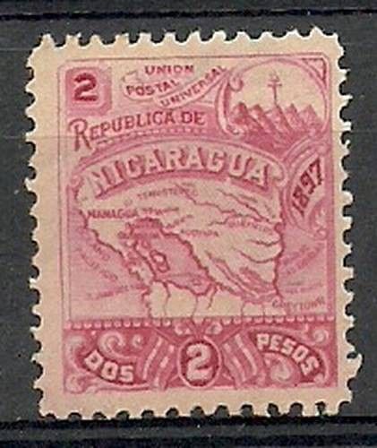 Znaczek Nikaragua 1897 Mi 96y Z podlepką *