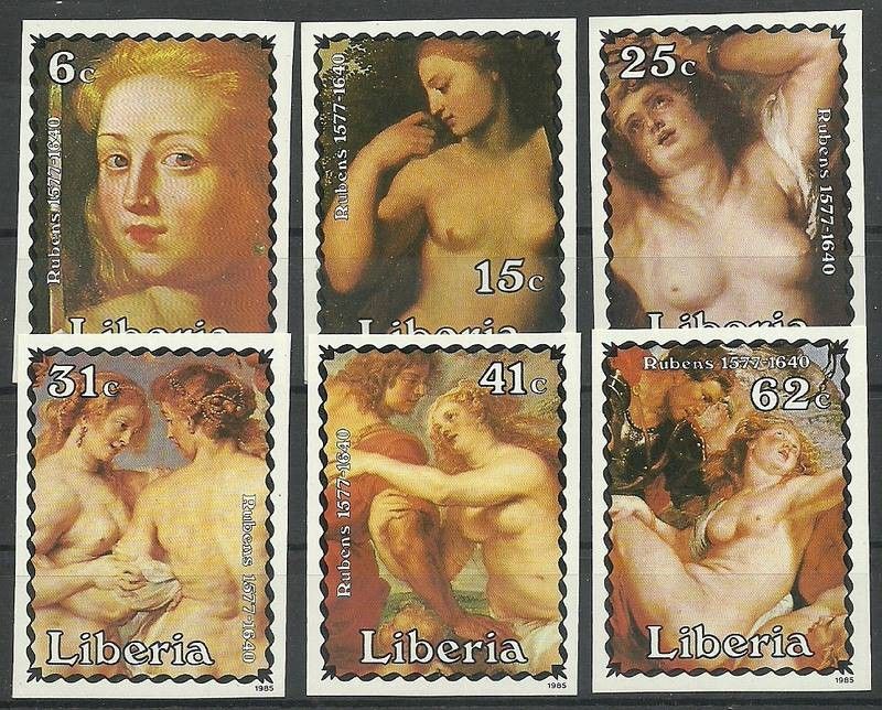 Znaczek Liberia 1985 Mi 1336-1341B Czyste **