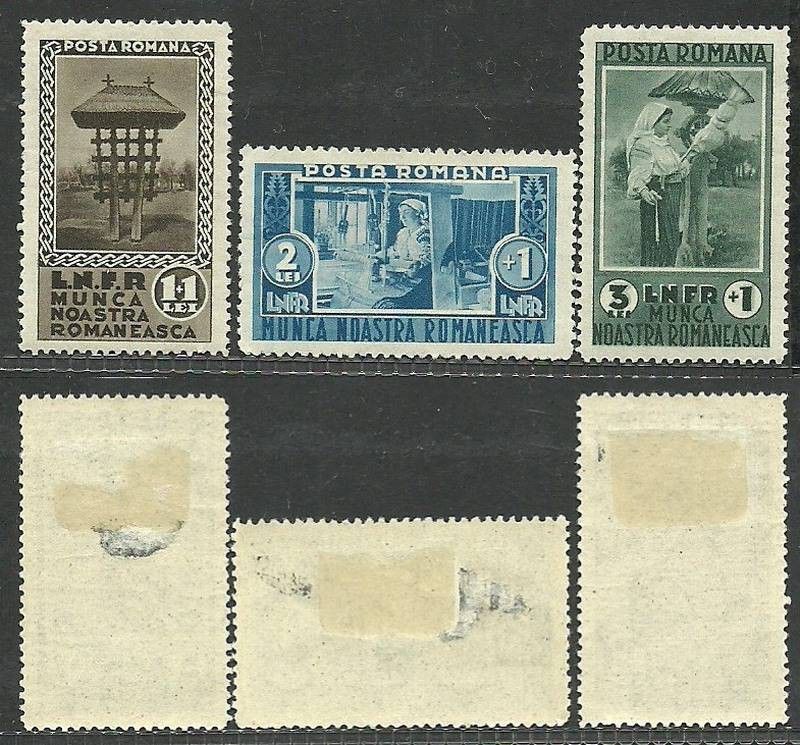 Znaczek Rumunia 1934 Mi 465-467 Z podlepką *