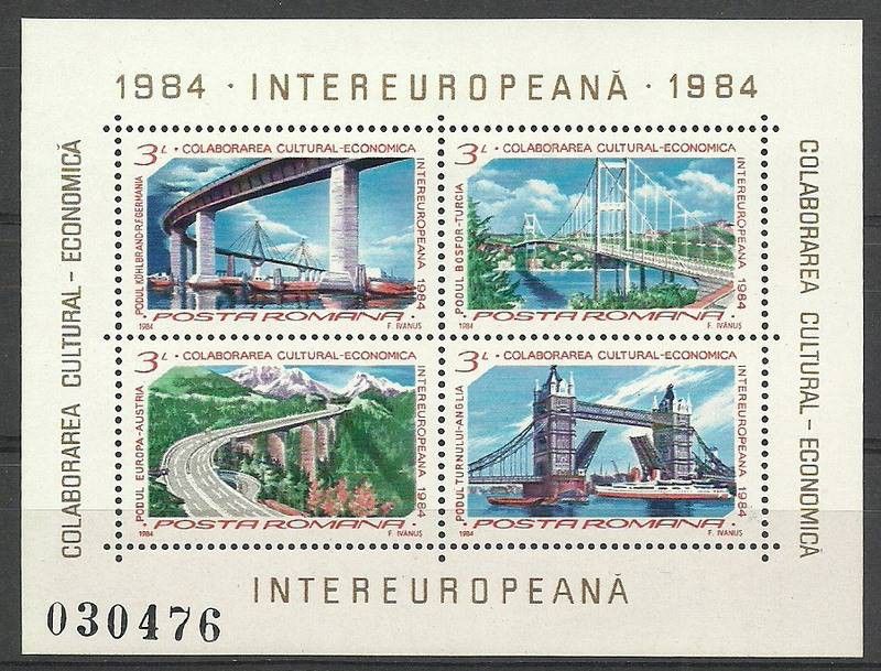 Znaczek Rumunia 1984 Mi bl 203 Czyste **