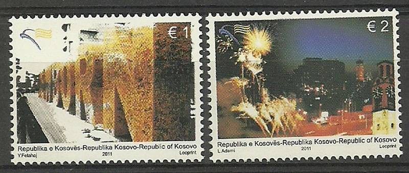 Znaczek Kosowo 2011 Mi 184-185 Czyste **