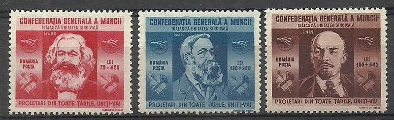 Znaczek Rumunia 1945 Mi 861-863 Czyste **