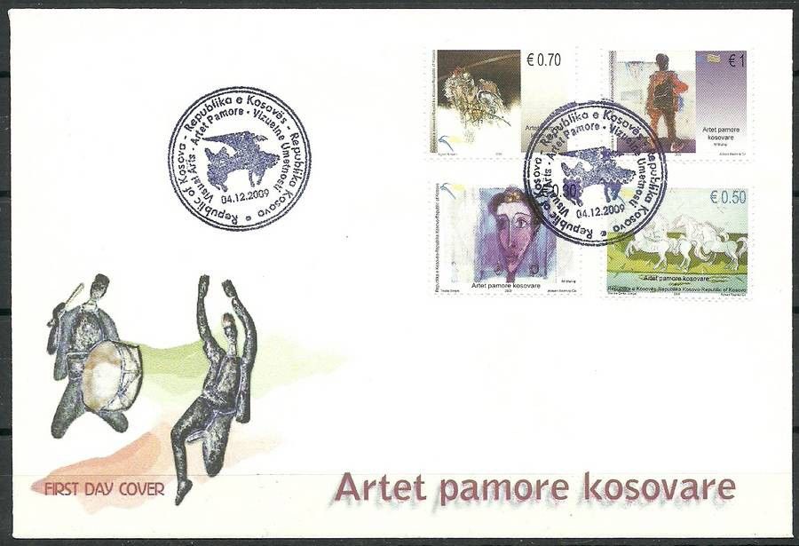 Znaczek Kosowo 2009 Mi 143-146 FDC