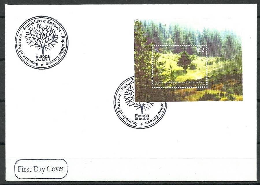 Znaczek Kosowo 2011 Mi bl 17 FDC