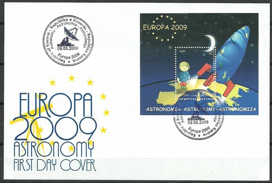 Znaczek Kosowo 2009 Mi bl 11 FDC