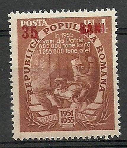 Znaczek Rumunia 1952 Mi 1356b Czyste **