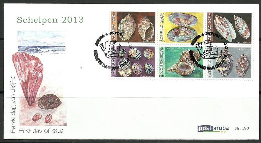 Znaczek Aruba 2013 Mi 761-766 FDC