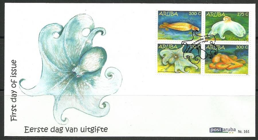 Znaczek Aruba 2010 Mi 527-530 FDC