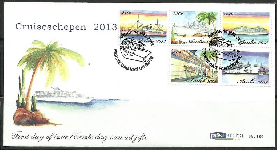 Znaczek Aruba 2013 Mi 730-734 FDC