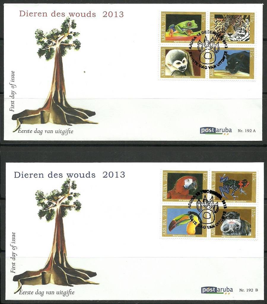 Znaczek Aruba 2013 Mi 777-784 FDC