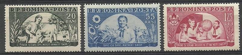 Znaczek Rumunia 1954 Mi 1474-1476 Czyste **