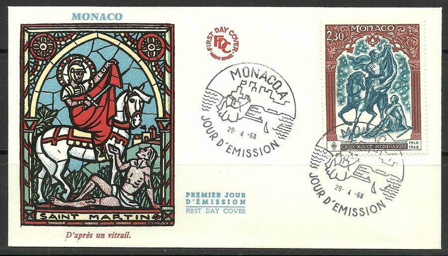 Znaczek Monako 1968 Mi 889 FDC