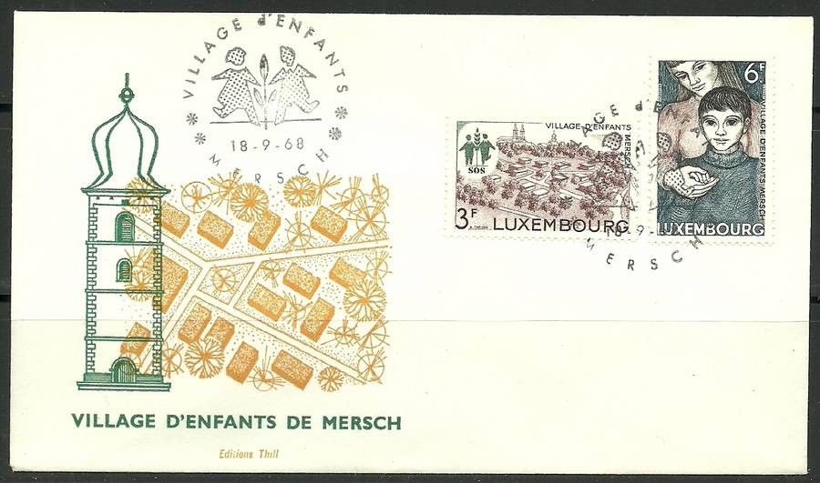 Znaczek Luksemburg 1968 Mi 775-776 FDC