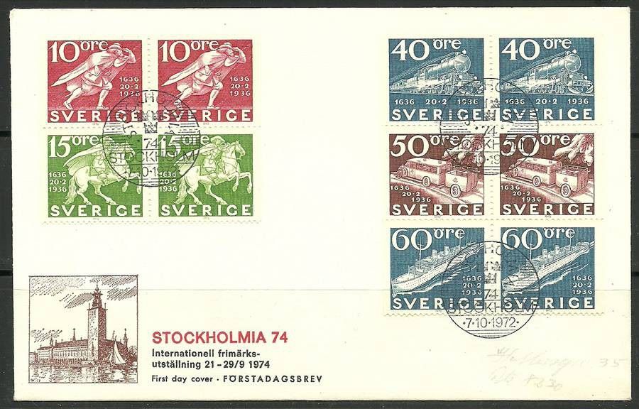 Znaczek Szwecja 1972 Mi 765-769Dl,Dr FDC