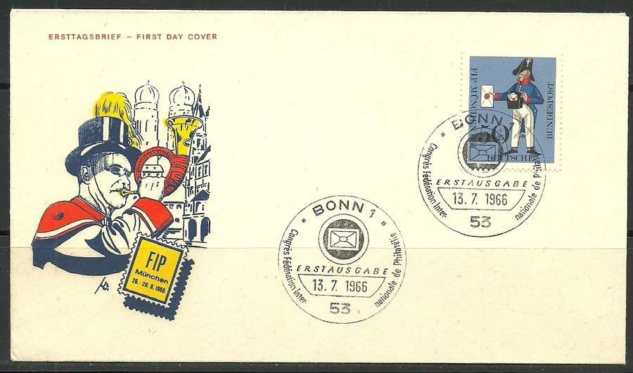 Niemcy 1966 Mi 517 FDC