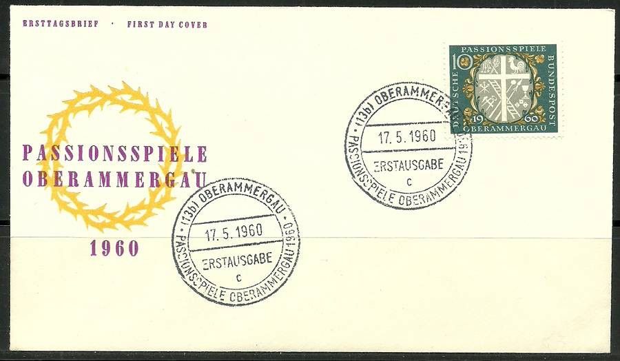 Znaczek Niemcy 1960 Mi 329 FDC